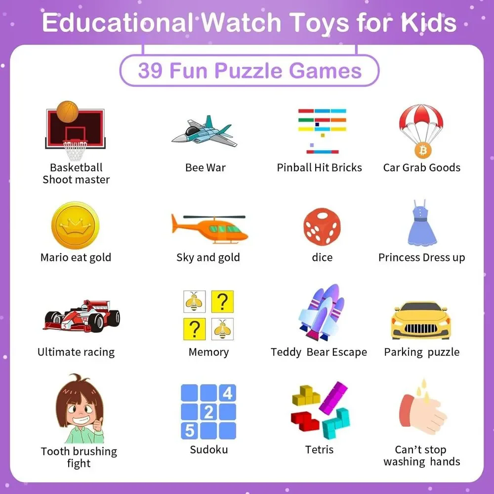 Kids Smart Watches Girls Gifts Age 3-12, Smart Watch for Kids with 39 Games C...